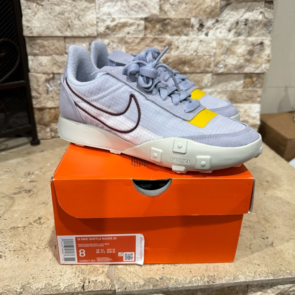 Nike Waffle Racer 2X 'Ghost Light Bone' CK6647-001 Women's Sneaker Shoes Size 8
